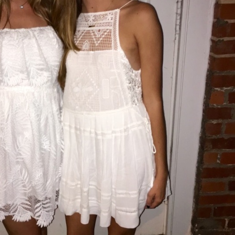 Free People White Crochet dress